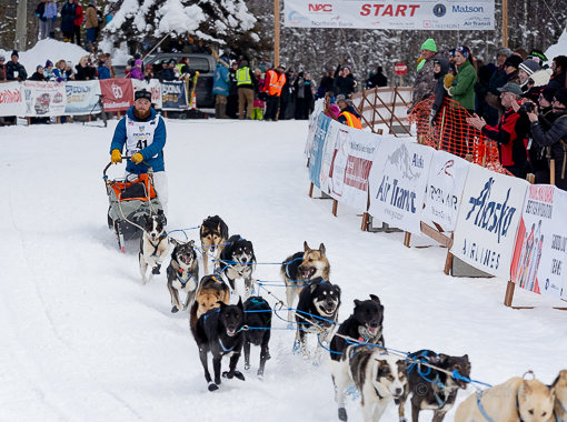 Bush plane at Iditarod checkpoint