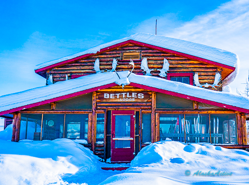 Snow Covered Bettles Lodge during winter
